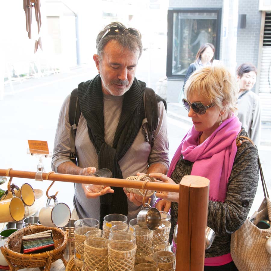 Journey to the East guests enjoy local shopping
